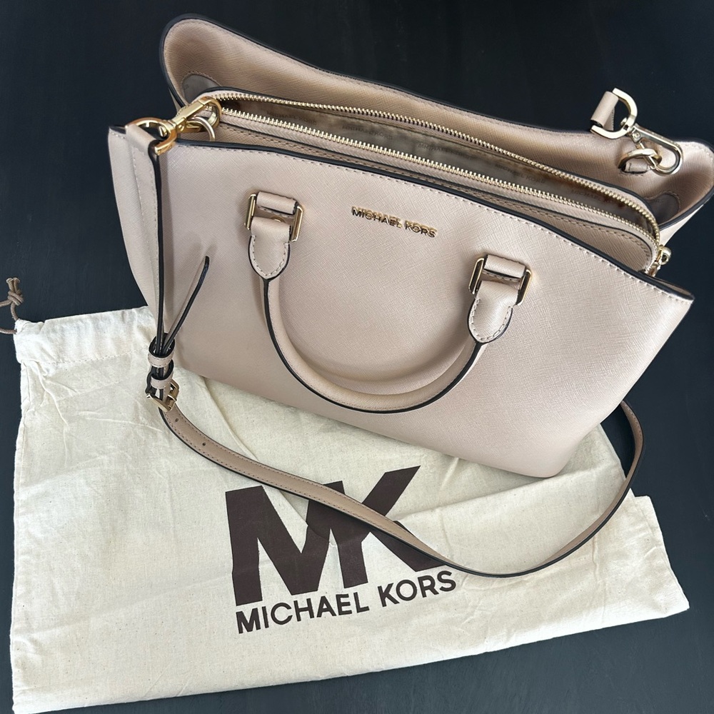 Michael Kors Light Tan Leather Satchel